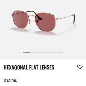 Ray-Ban Hexagonal Sunglasses with Rose Lenses